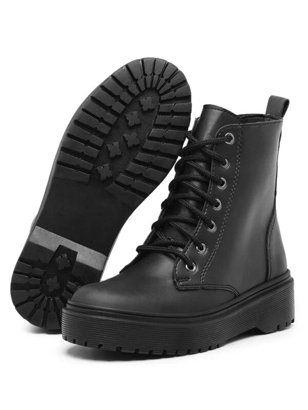 Coturno Feminino Bota Tratorada Preto