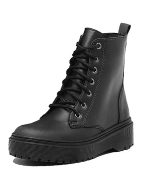 Coturno Feminino Bota Tratorada Preto